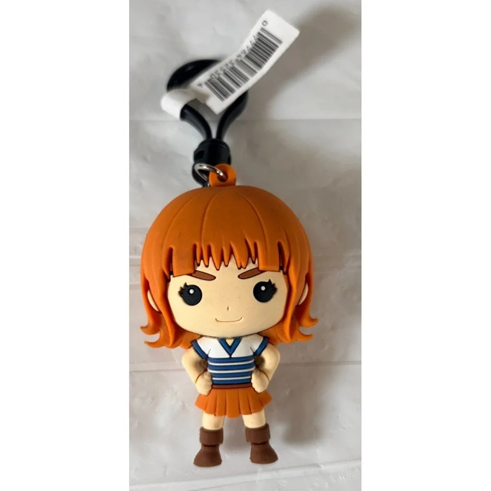 One‎ Piece Series Netflix 3D Figural Foam Bag Clip Keychain Nami